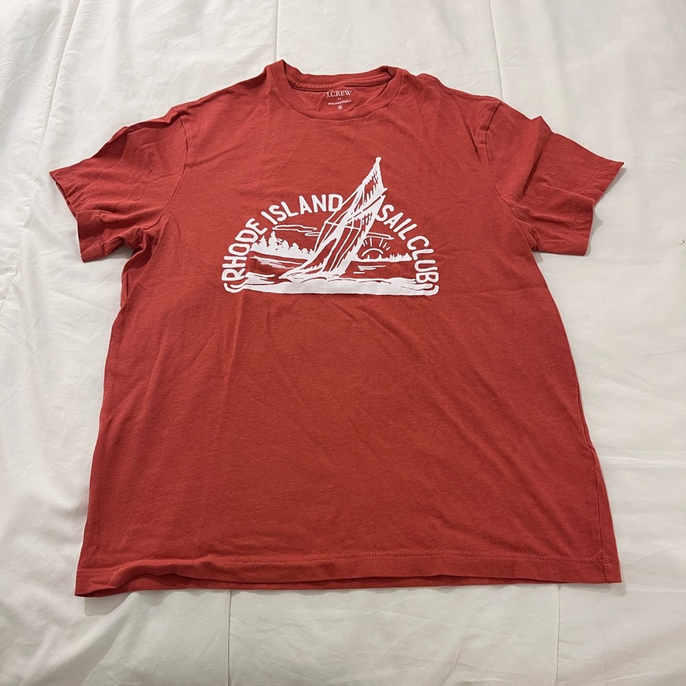 J. Crew Vibrant Red Crewneck Tee